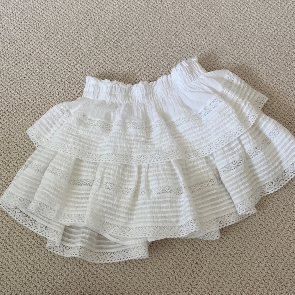 Aerie: white ruffle mini skirt
